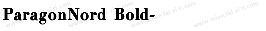 ParagonNord Bold字体转换